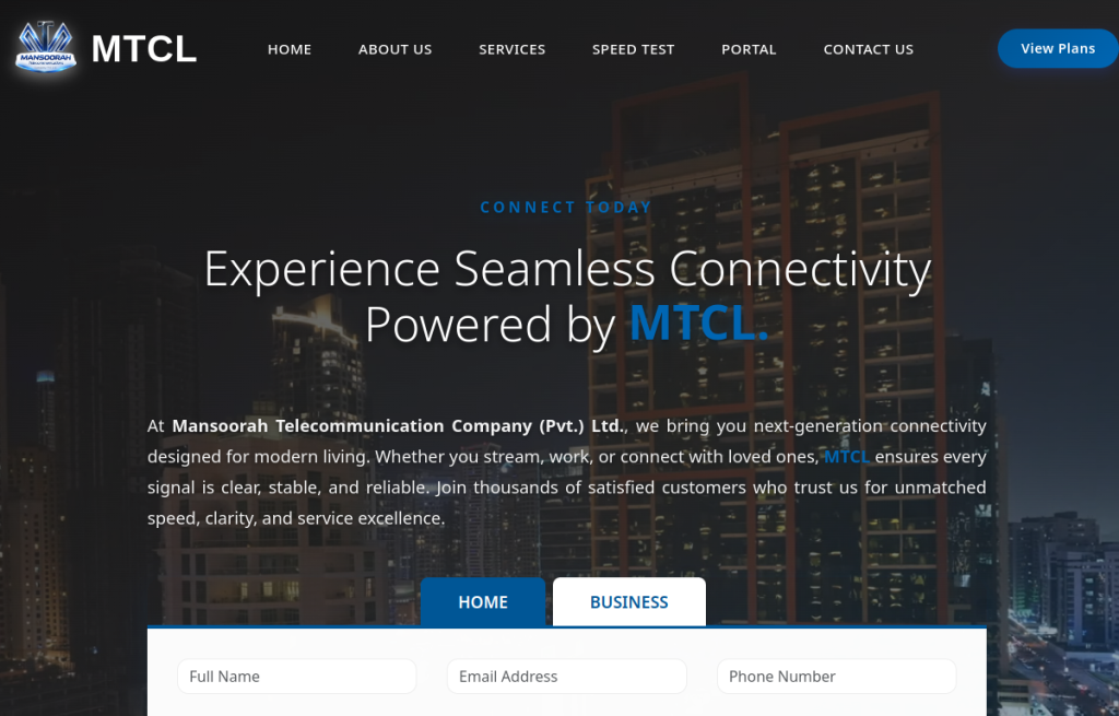 MTCL Web Portal Live View